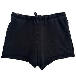 IRO Paris Women's Black Cresia Embroidered Cotton Lounge Shorts,Size L,Like New